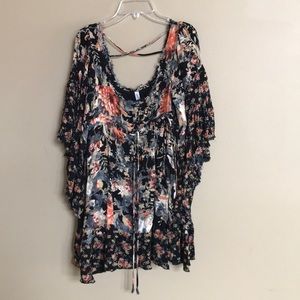 Flowy Cross-Back Floral Summer Dress